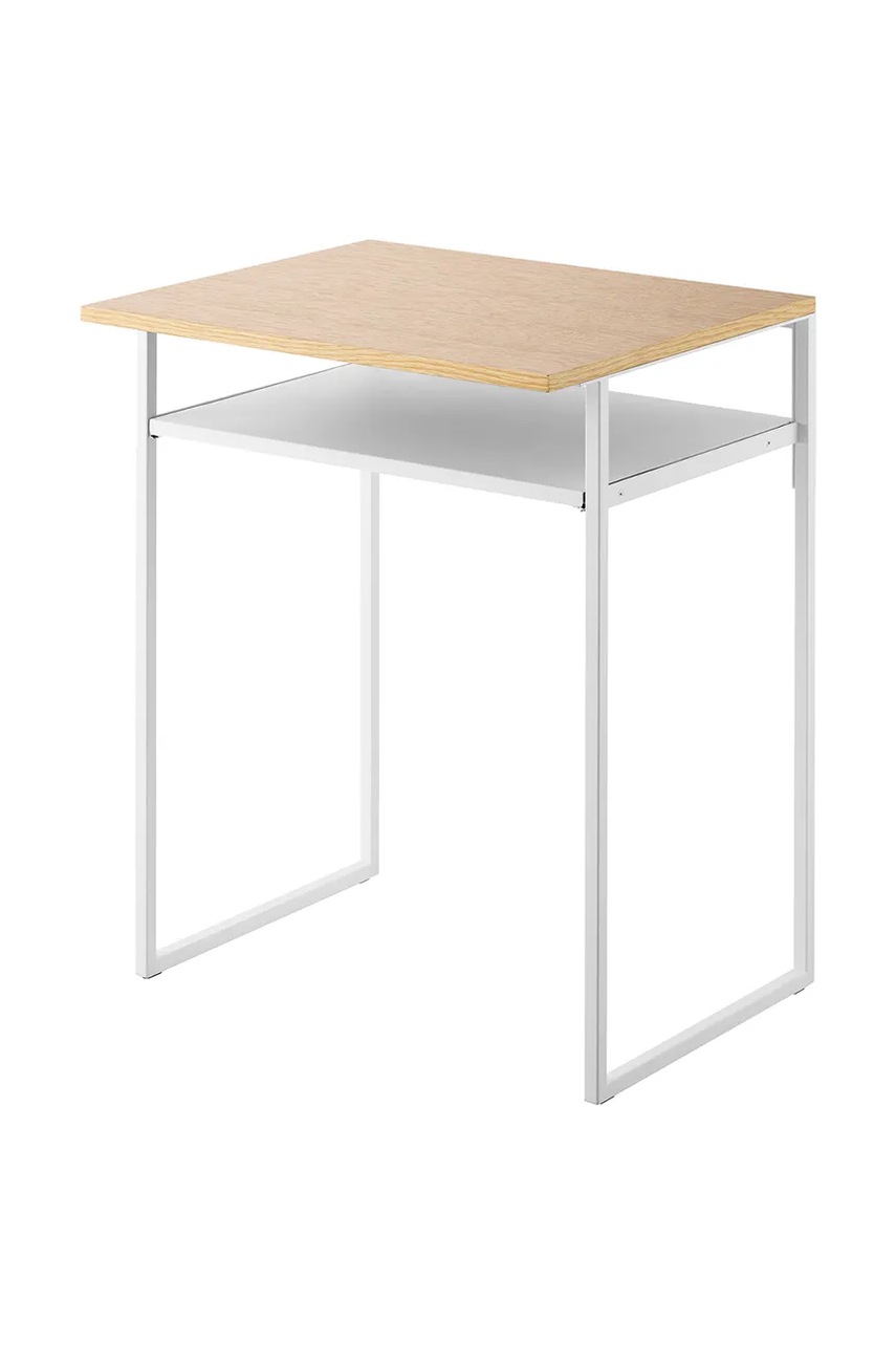 Yamazaki o masă cu blat și raft extensibil Tower 53 x 45,2 x 66,8 cm culoare albă