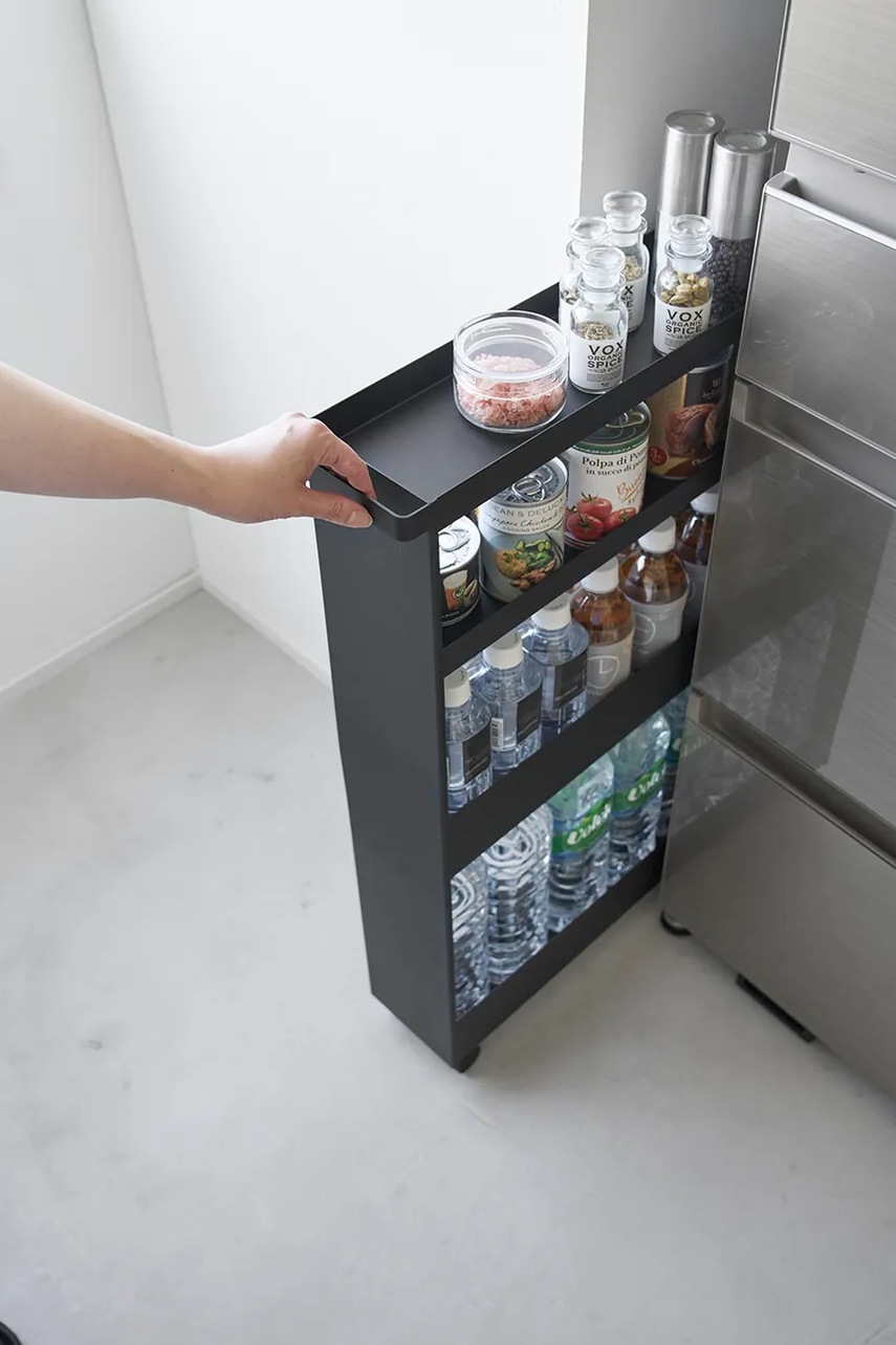 Βιβλιοθήκη με ρόδες Yamazaki Tower Slim 13 x 48 x 80.5 cm φωτογραφία