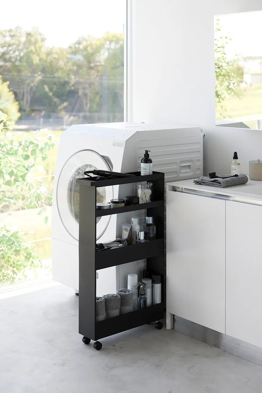 Βιβλιοθήκη με ρόδες Yamazaki Tower Slim 13 x 48 x 80.5 cm φωτογραφία