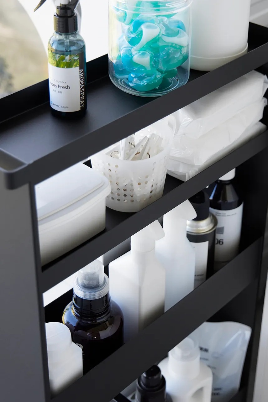 Βιβλιοθήκη με ρόδες Yamazaki Tower Slim 13 x 48 x 80.5 cm φωτογραφία