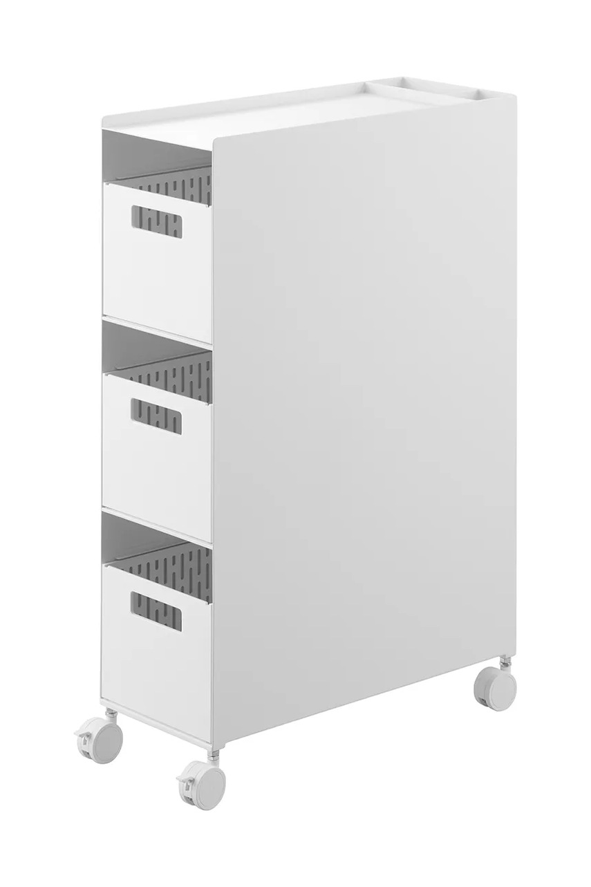 Yamazaki raft pe roți Tower 16,6 x 43 x 58 cm culoarea alb