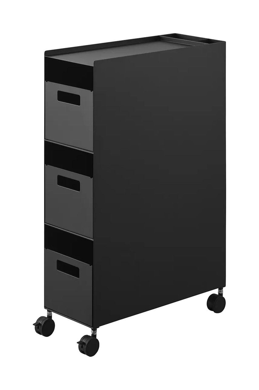 Yamazaki raft pe roți Tower 16,6 x 43 x 58 cm culoarea negru