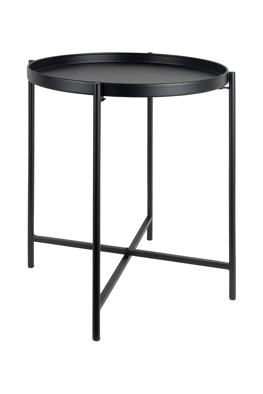 Leitmotiv masă pliantă cu tavă 40 x 49 cm culoarea negru