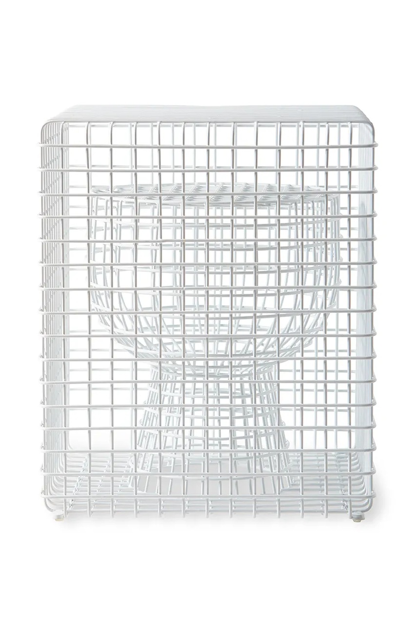 Σκαμπό Pols Potten tip tap 40 x 40 x 47 cm χρώμα: άσπρο φωτογραφία