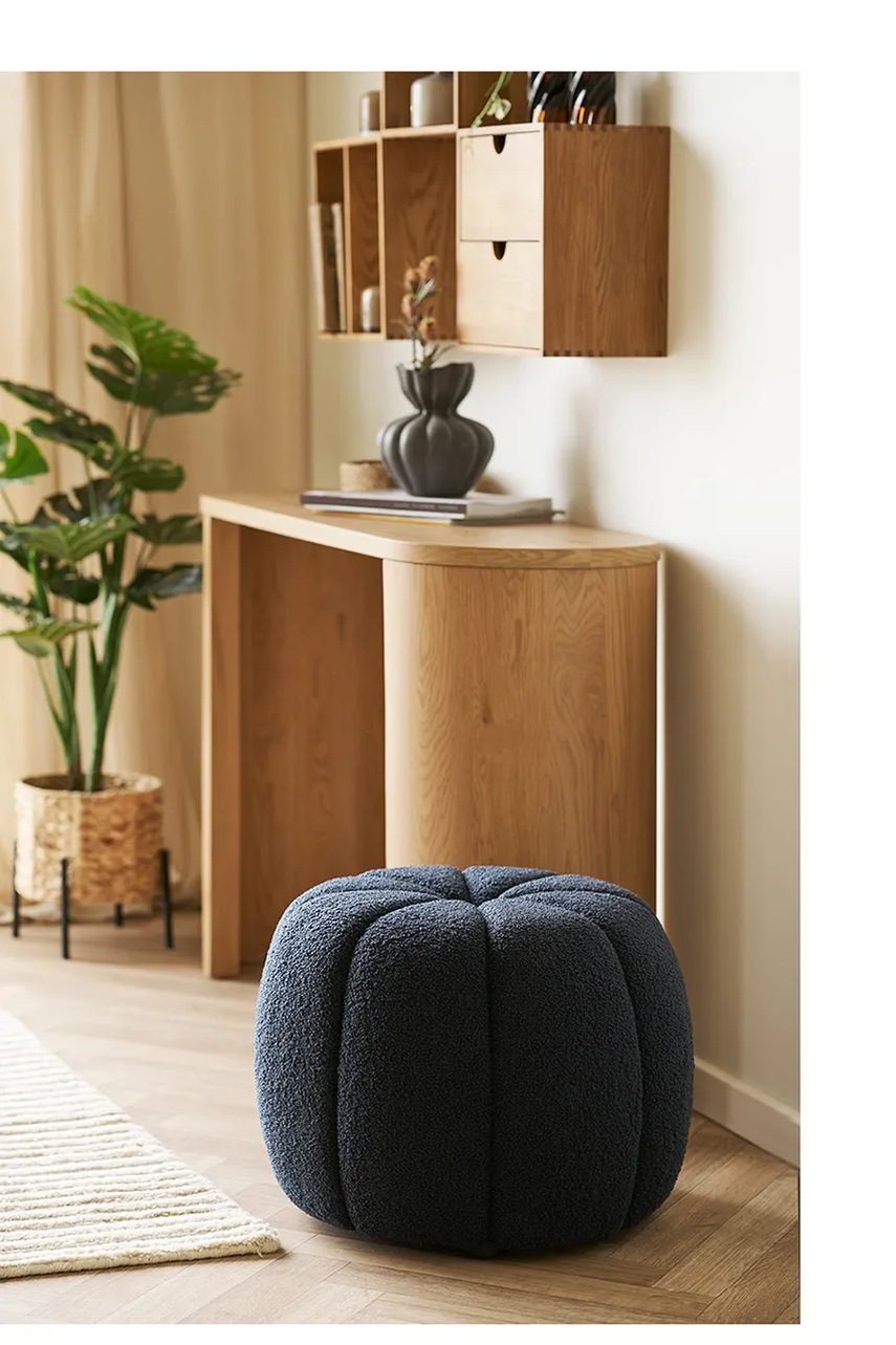 Πουφ House Nordic Paisley 48 x 38 cm χρώμα: ναυτικό μπλε φωτογραφία