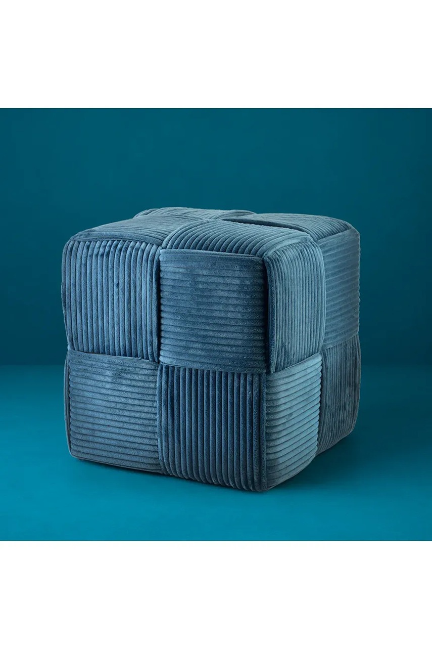 Πουφ Affek Design Wiki 42,5 x 42,5 x 43 cm χρώμα: μπλε φωτογραφία