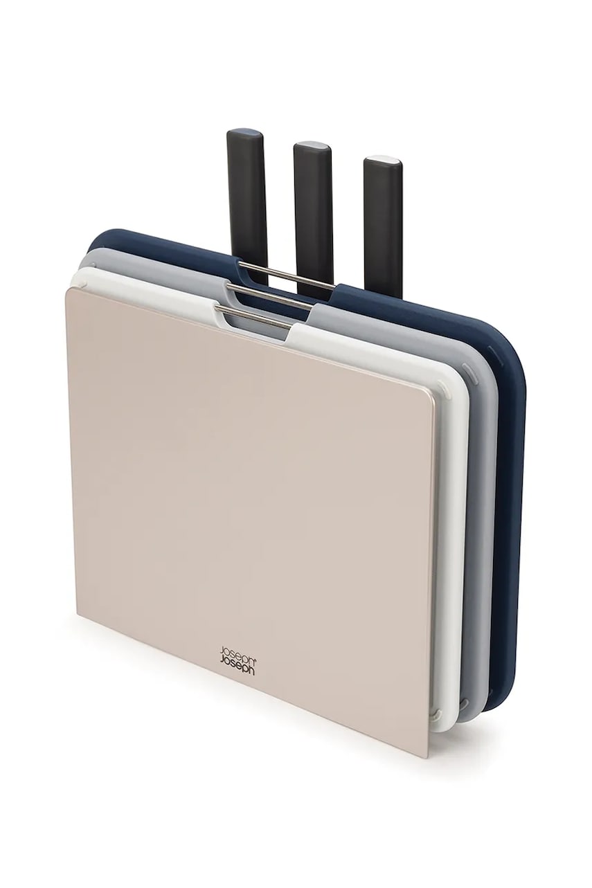 Joseph Joseph un set de tocătoare și cuțite într-un organizator Nest Board 33.3 x 35.5 x 10 cm 6-pack culoarea gri
