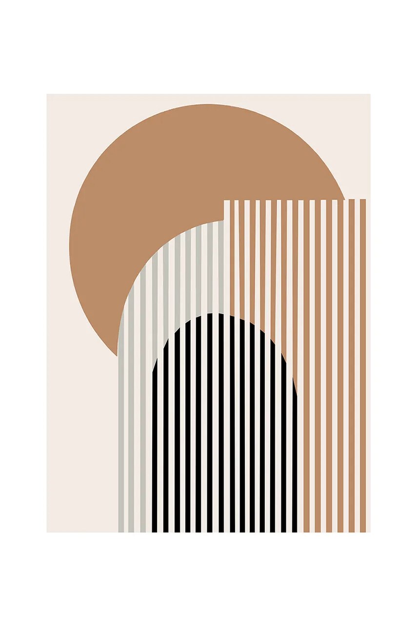 HARTMAN poster cu artă A.I. pe sticlă acrilică Geometric Abstract 09, 30 x 40 cm