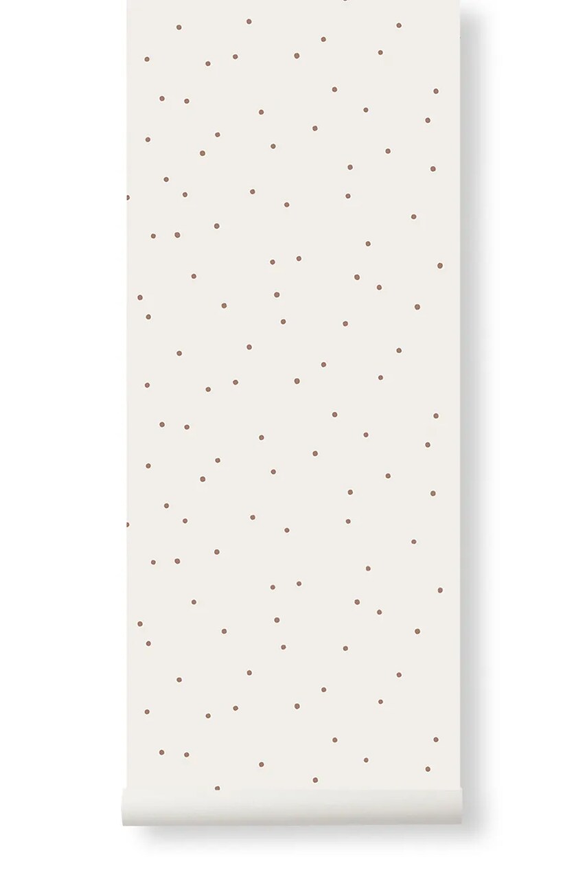 ferm LIVING tapet Dot Wallpaper culoarea alb