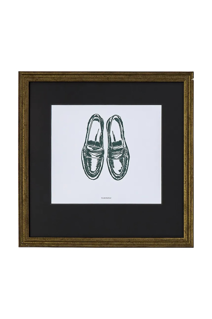 House Doctor decorațiune de perete cu ramă HDShoe 40 x 40 cm culoarea verde