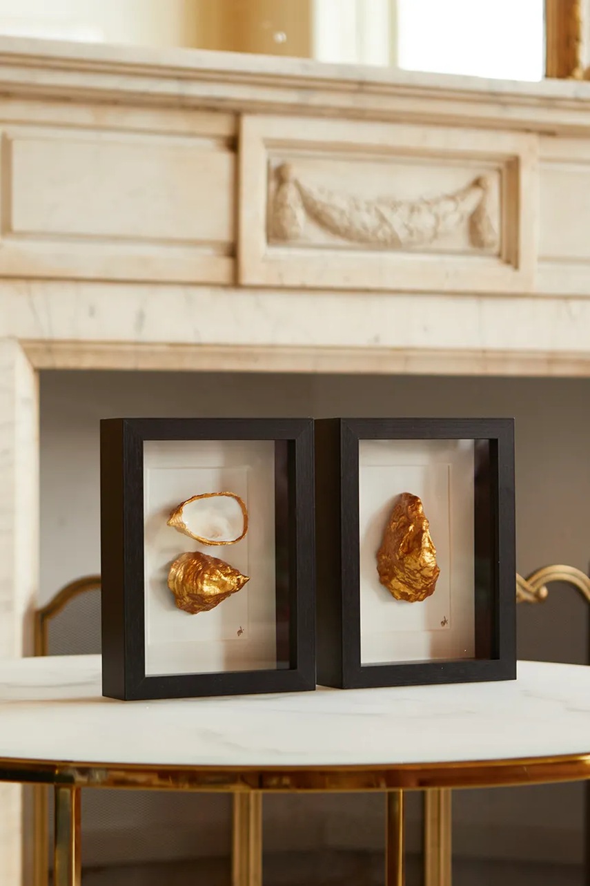 Διακοσμητικό τοίχου σε κορνίζα Maria el Mar Double Oyster 27 x 22 cm χρώμα: μαύρο φωτογραφία