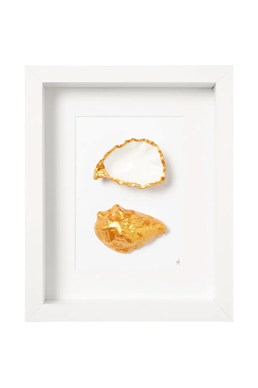 Maria el Mar decorațiune de perete Double Oyster 27 x 22 cm culoarea alb