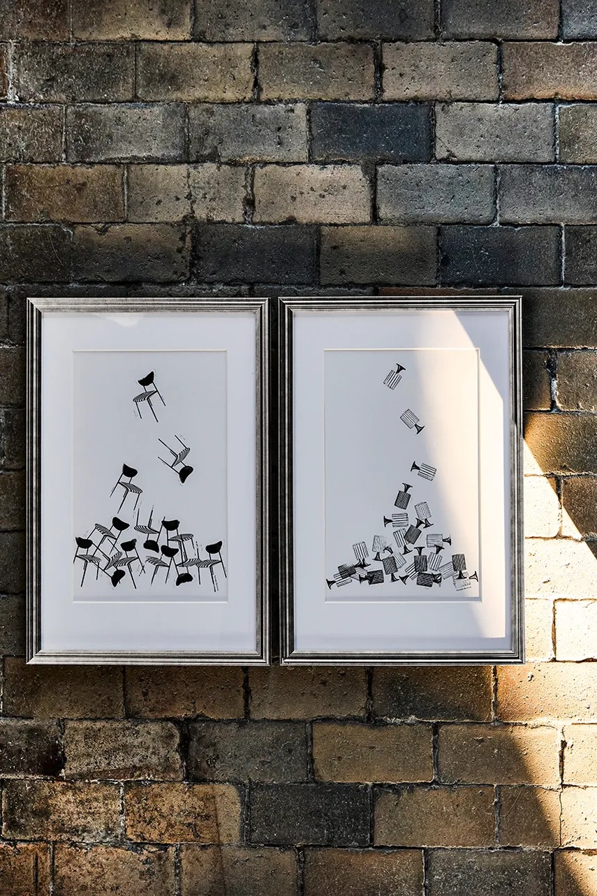 Nástěnná dekorace v rámu House Doctor HDAmp 40 x 60 cm