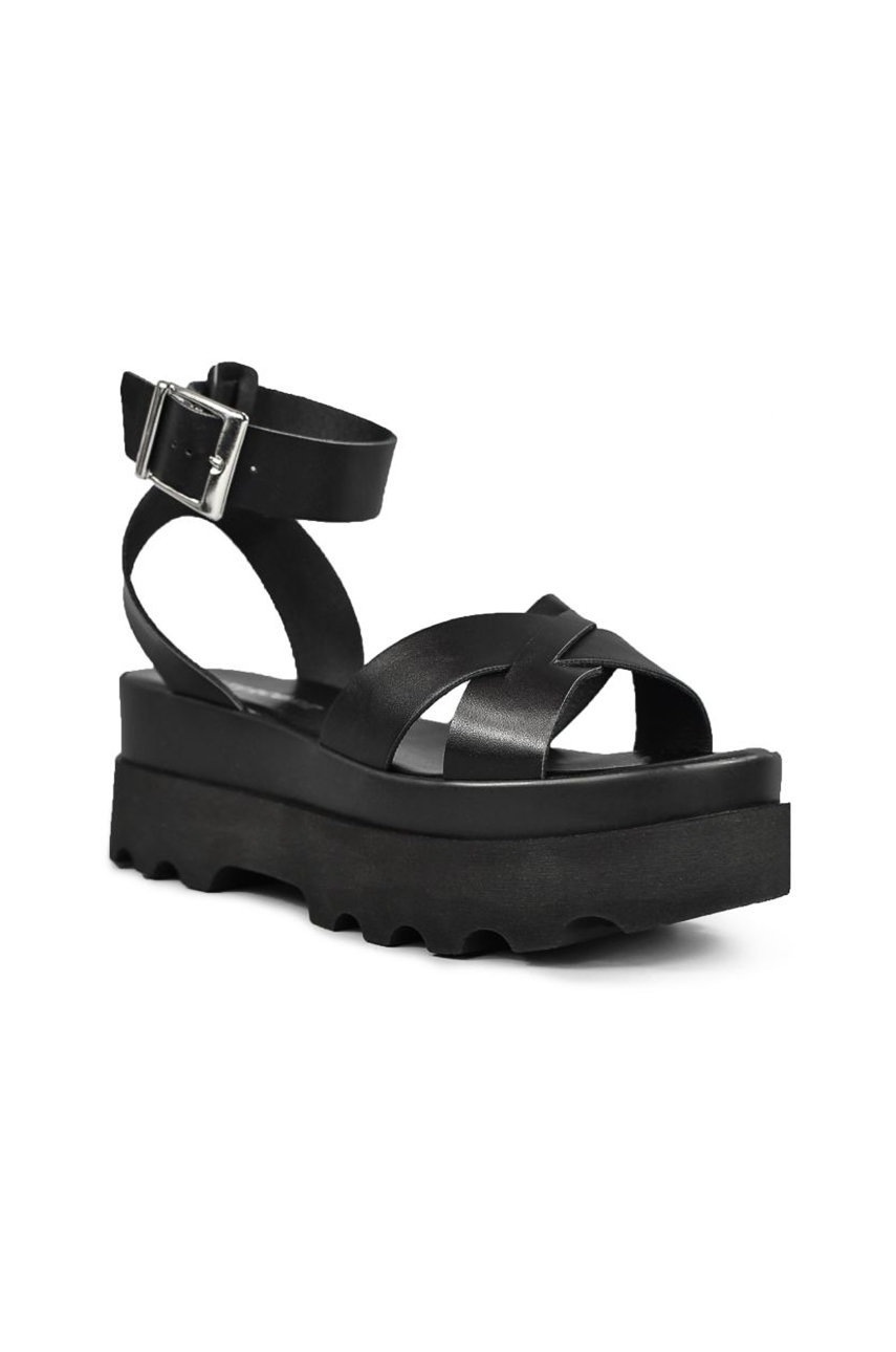 Σανδάλια Altercore Zoe γυναικεία, χρώμα: μαύρο φωτογραφία