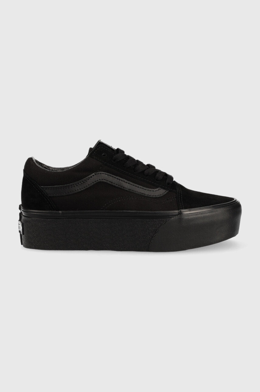 Vans Tenisi Old Skool Femei, Culoarea Negru Vn0a7q5mbka1-black