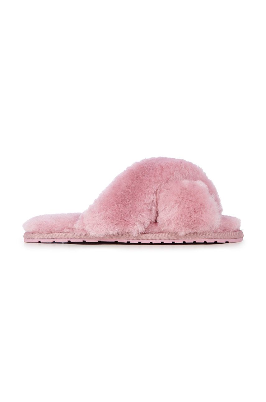 Pantofle Emu Australia Mayberry růžová barva - růžová -  Svršek: Textilní materiál Vnitřek