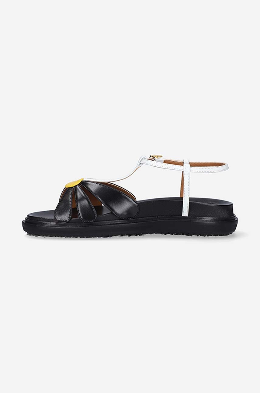 Шкіряні сандалі Marni жіночі колір чорний FBMS013901.P3586.ZO131-black 
