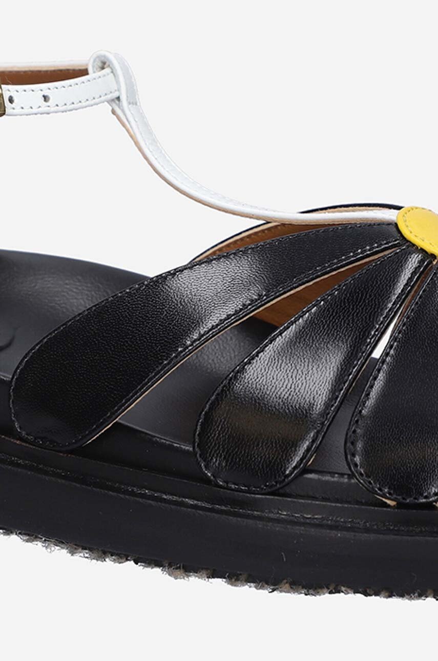 Шкіряні сандалі Marni жіночі колір чорний FBMS013901.P3586.ZO131-black 