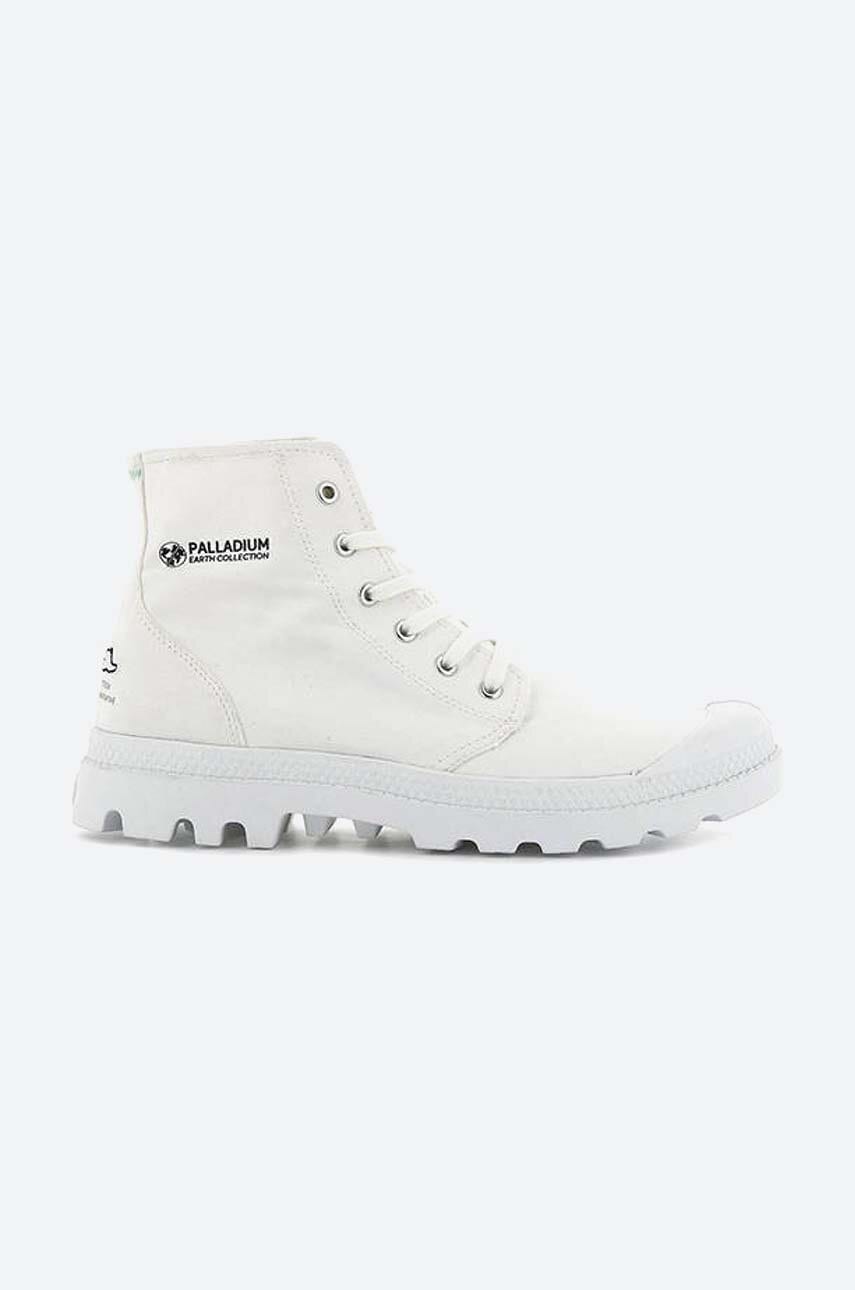 E-shop Kecky Palladium Pampa Hi Organic II Vegan dámské, bílá barva