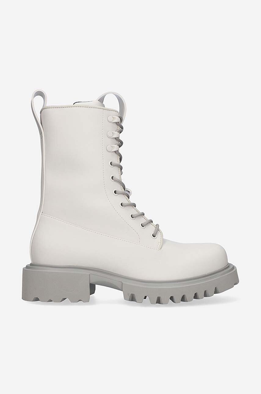 Levně Farmářky Rains Show Combat Boot dámské, šedá barva, na plochém podpatku, 22600.CEMENT-CEMENT