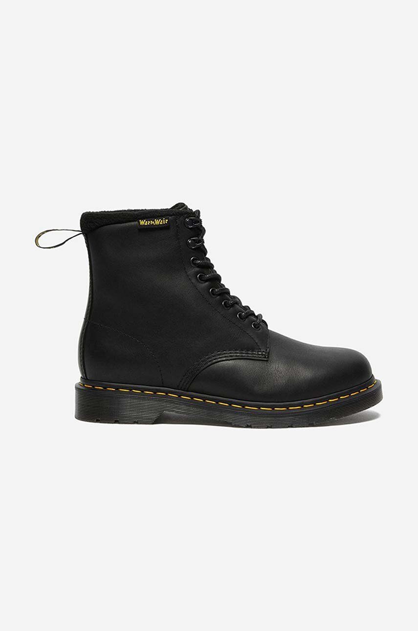 Levně Kožené kotníkové boty Dr. Martens 1460 Pascal černá barva, na plochém podpatku, lehce zateplené, DM27084001