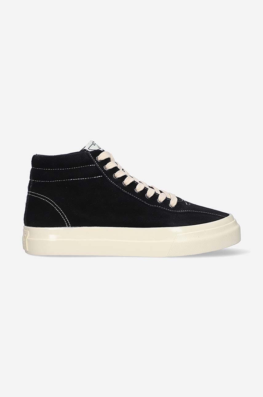 Stepney Workers Club tenisi din piele intoarsa Varden Suede culoarea negru, YB02015