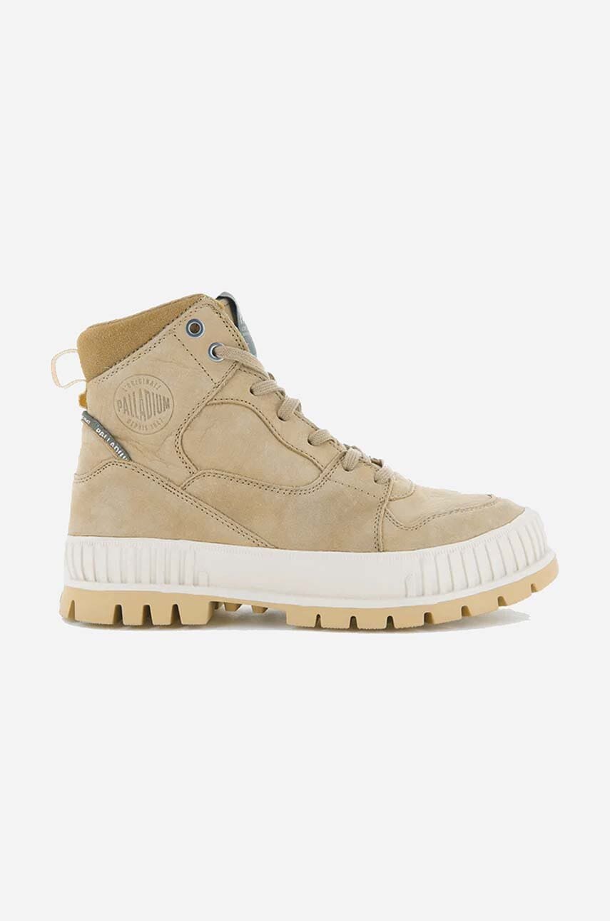 Palladium sneakers din piele intoarsă pallashock hi snk culoarea bej