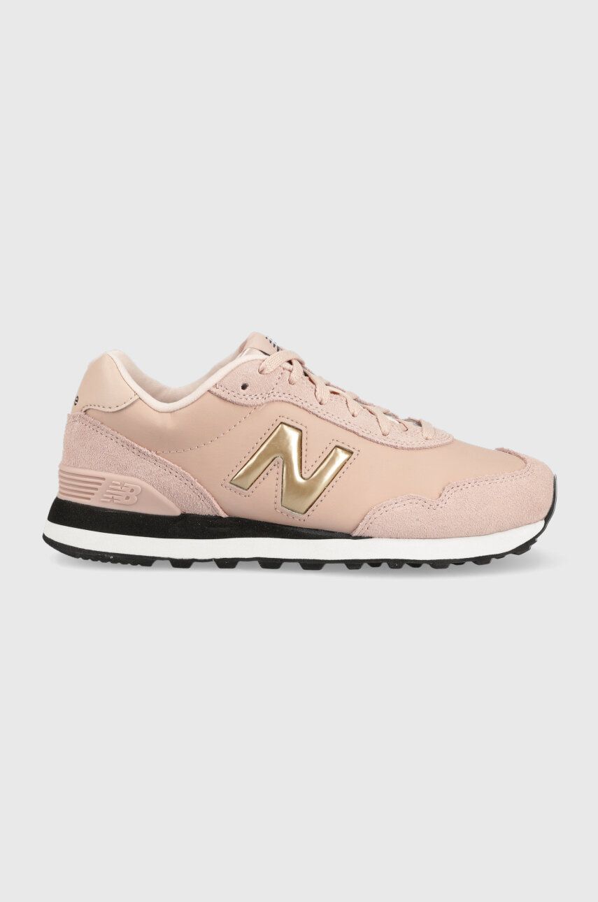 Kožené sneakers boty New Balance WL515LP3 růžová barva, WL515LP3-PINK - růžová -  Svršek: Texti