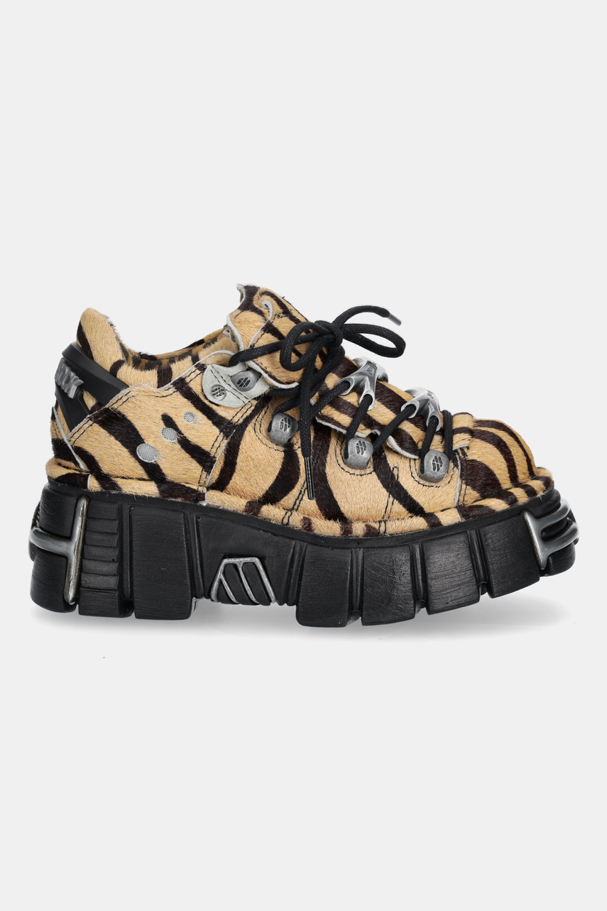 Кожаные кроссовки New Rock PELO CEBRA цвет бежевый M-120N-C86