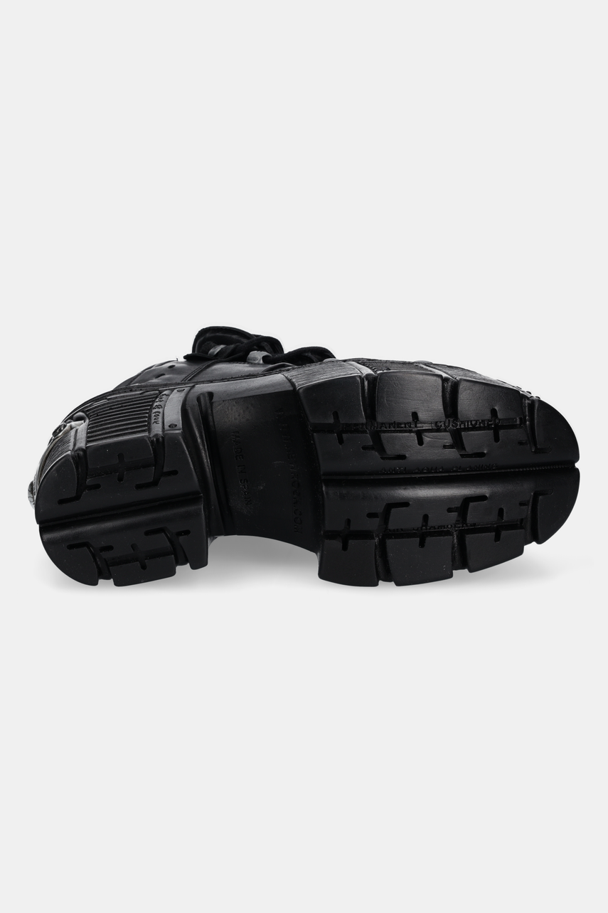 Δερμάτινες μπότες New Rock CRUST NEGRO γυναικείες, χρώμα: μαύρο, M-TM106-C2 φωτογραφία