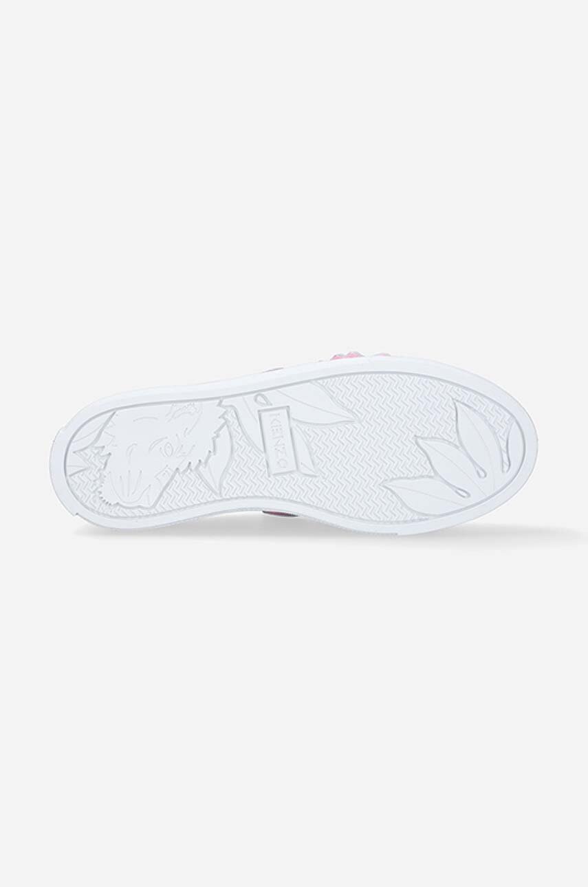 Дитячі шкіряні кросівки Kenzo Kids K59039 колір рожевий