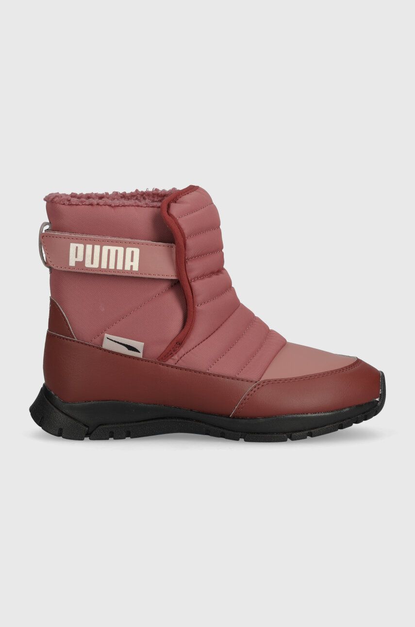 Dětské sněhule Puma Puma Nieve Boot WTR červená barva - červená - Svršek: Umělá hmota