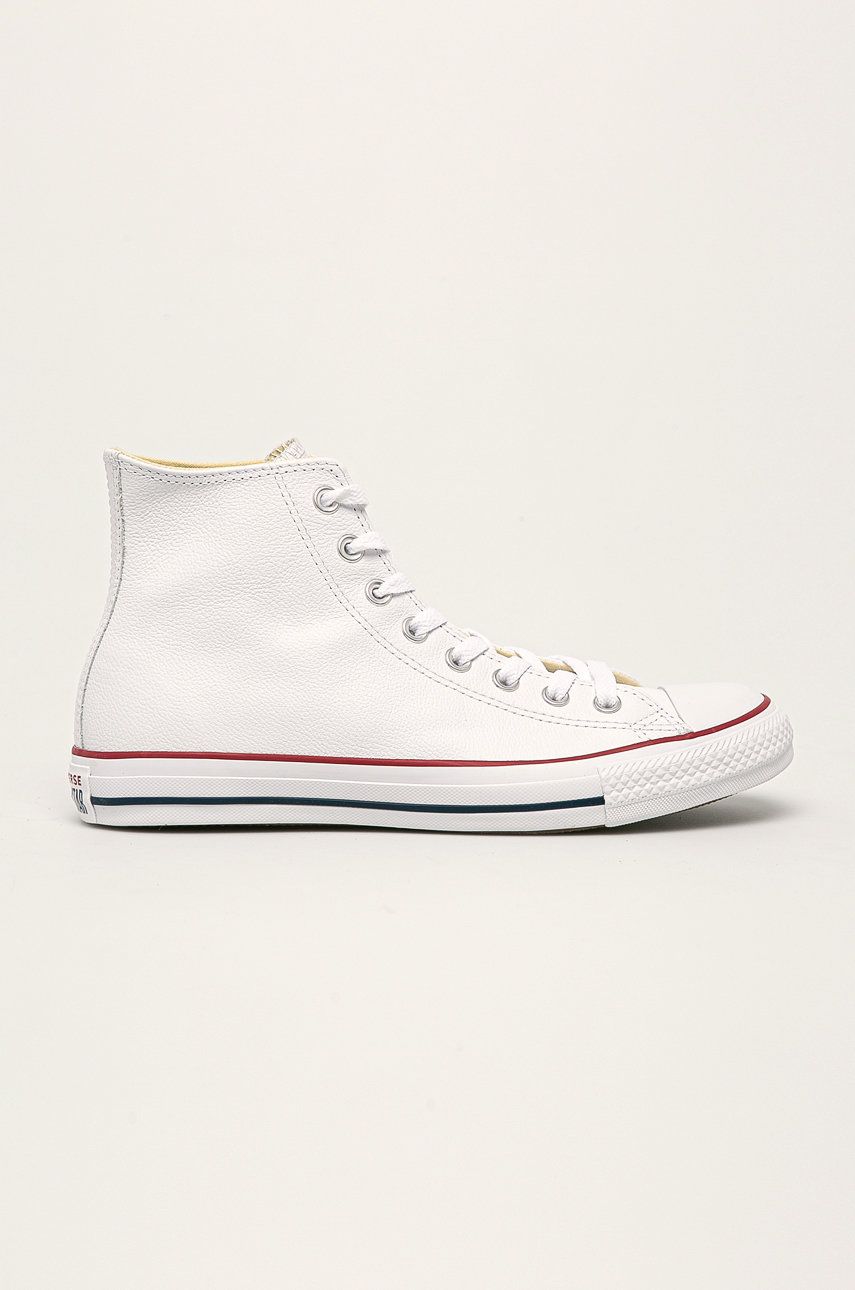 Converse teniși de piele bărbați, culoarea alb