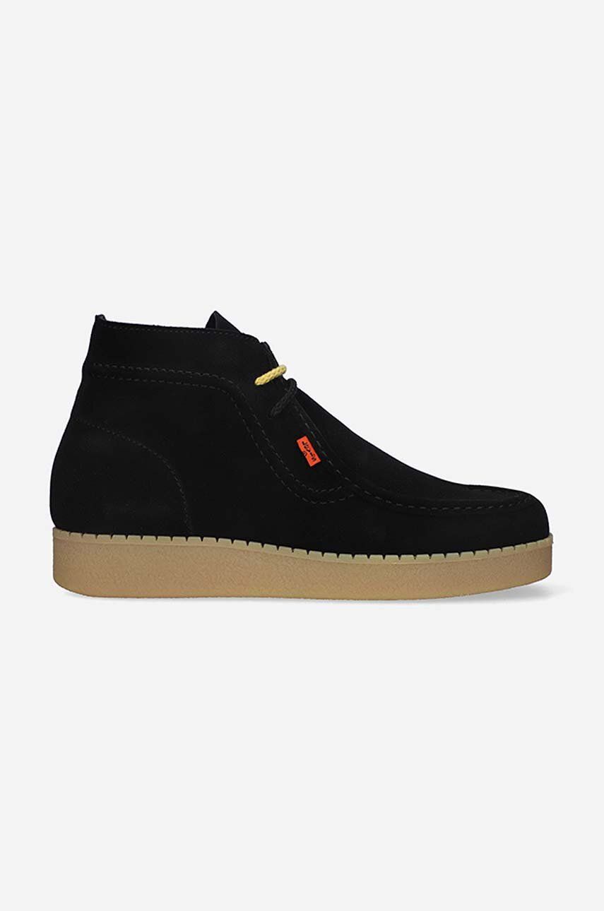 Semišové kotníkové boty Levi′s Footwear&Accessories D7352.0003 RVN 75 černá barva, D7352.0003-black 