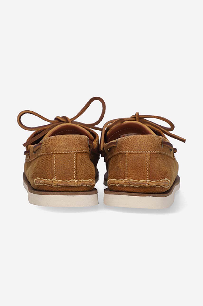 Timberland mokasyny skórzane Classic Boat EK+2 EYE męskie kolor brązowy A5M1Z-BROWN