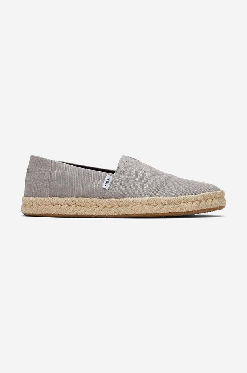 Toms espadrile Alpargata Rope culoarea gri