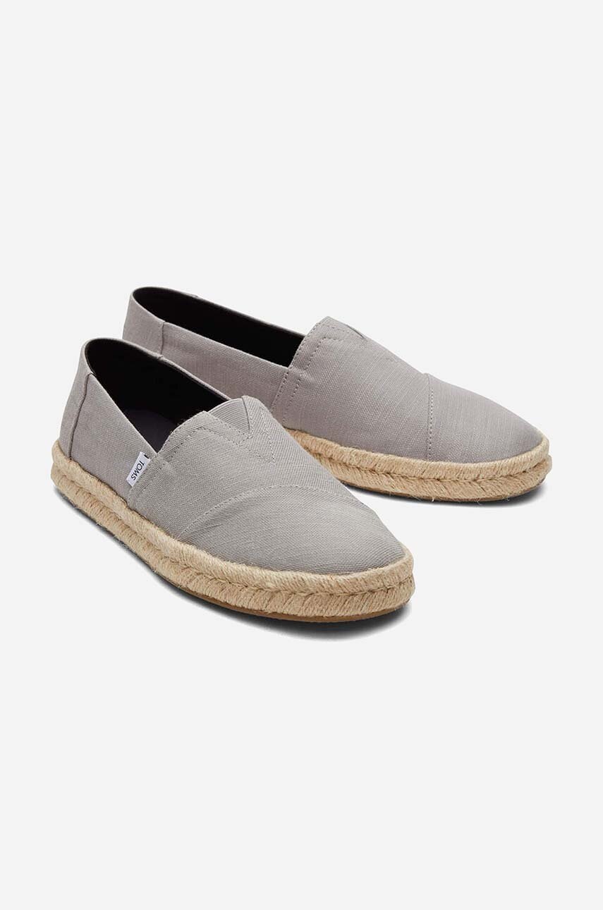Εσπαντρίγιες Toms Alpargata Rope χρώμα: γκρι φωτογραφία