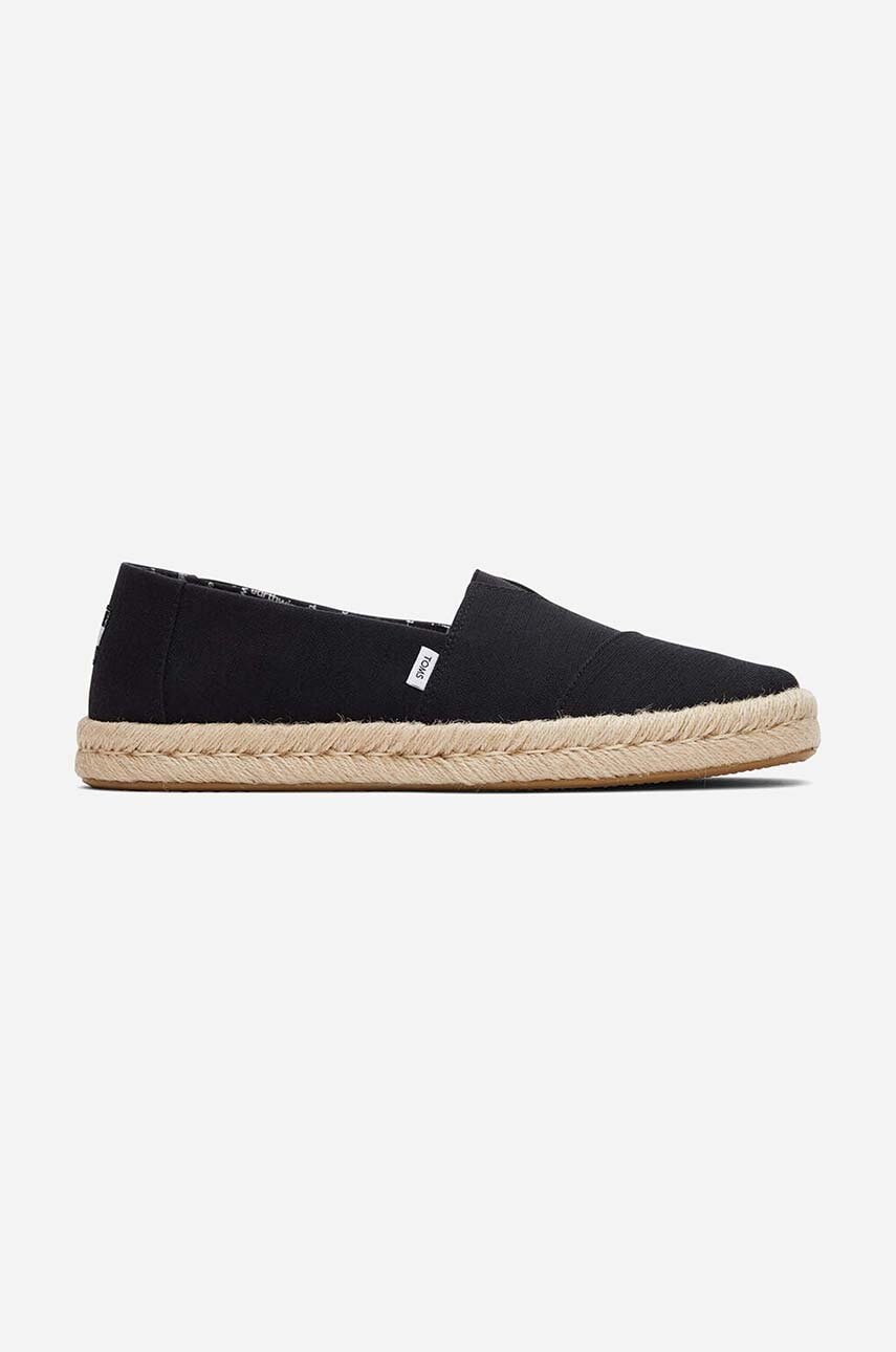 Toms espadrile Toms Alpargata Rope 2.0 10019875 BLACK culoarea negru