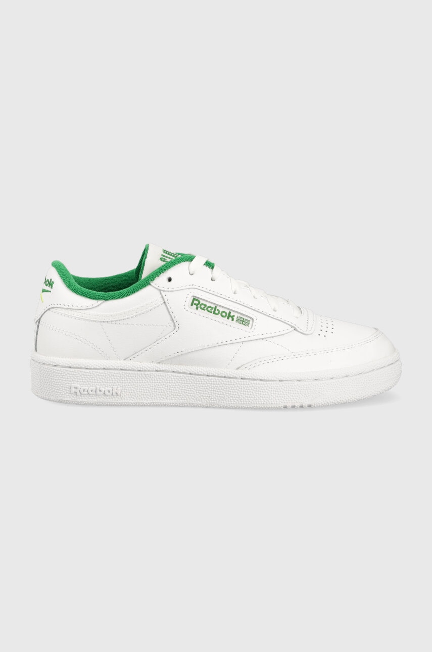 Kožené sneakers boty Reebok Club C 85 bílá barva, IE9387-white