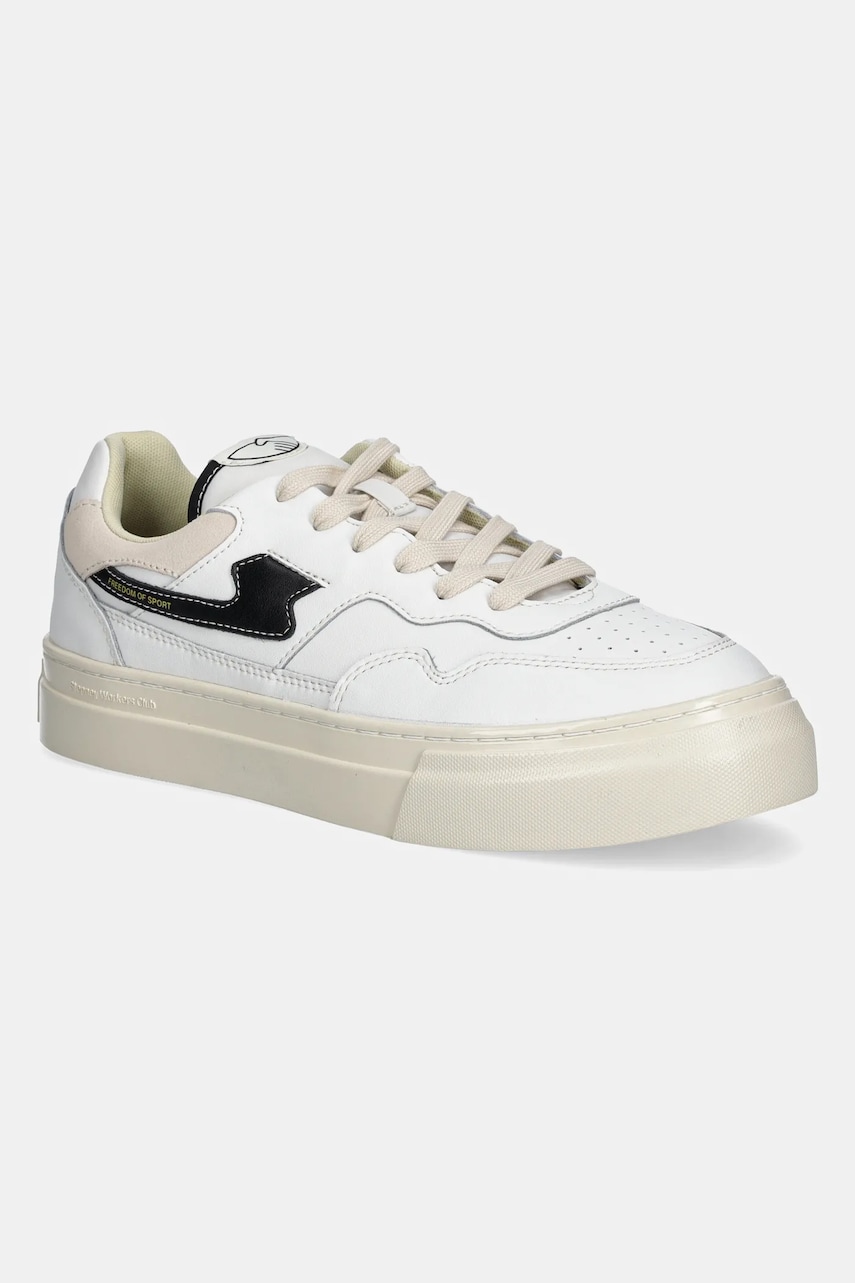 Stepney Workers Club sneakers din piele Pearl-Strike Leather culoarea alb YA09510