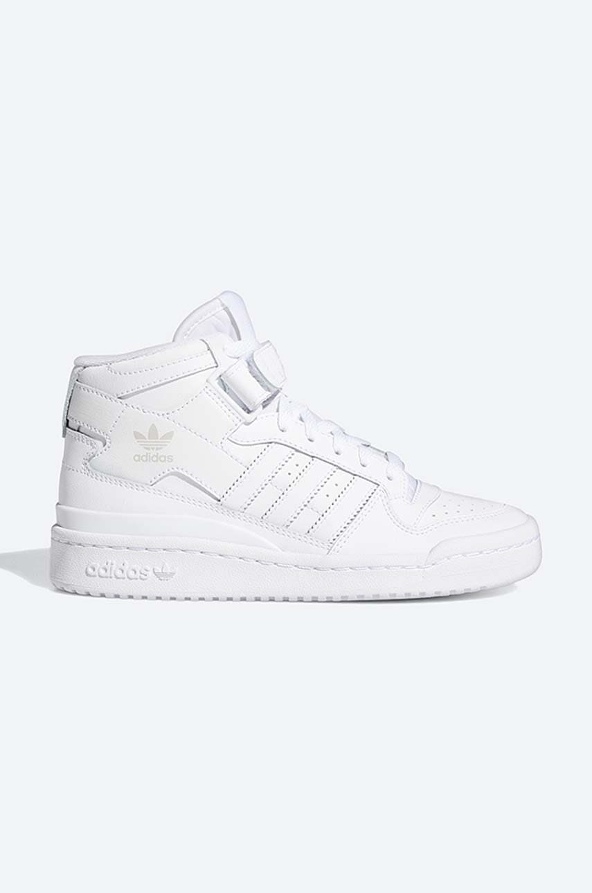 adidas Originals sneakers din piele Forum Mid J culoarea alb, FZ2086 FZ2086-white