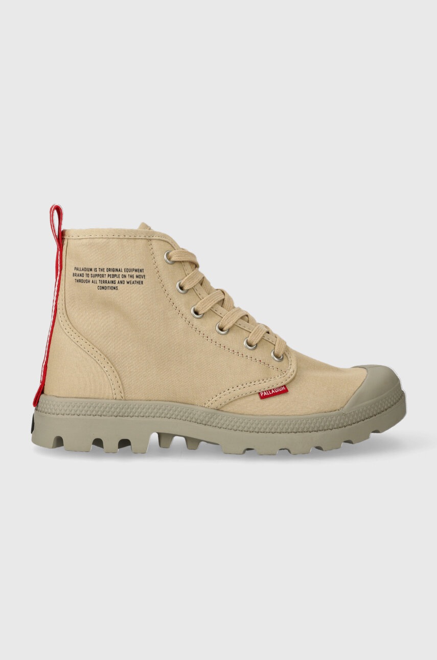 

Кеди Palladium Pampa Hi Dare колір бежевий