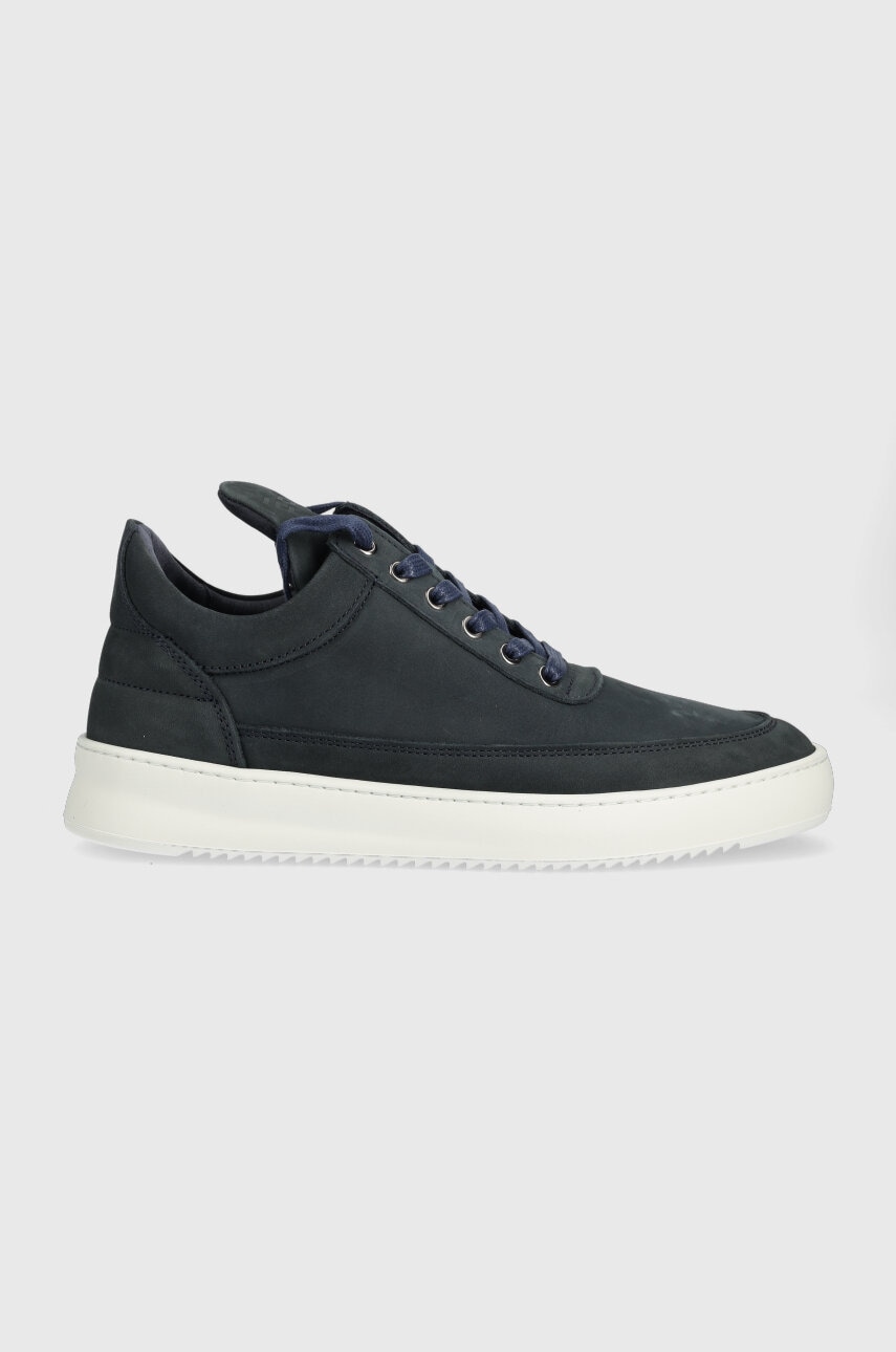 Filling Pieces sneakers din piele întoarsă Low top Ripple Nubuck culoarea bleumarin, 25122842001