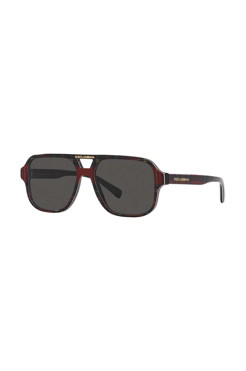 Dolce & Gabbana ochelari de soare copii culoarea bordo, 0DX4003