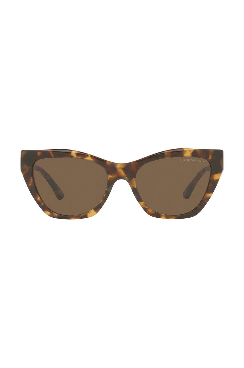 Emporio Armani okulary przeciwsłoneczne 0EA4176 damskie kolor brązowy