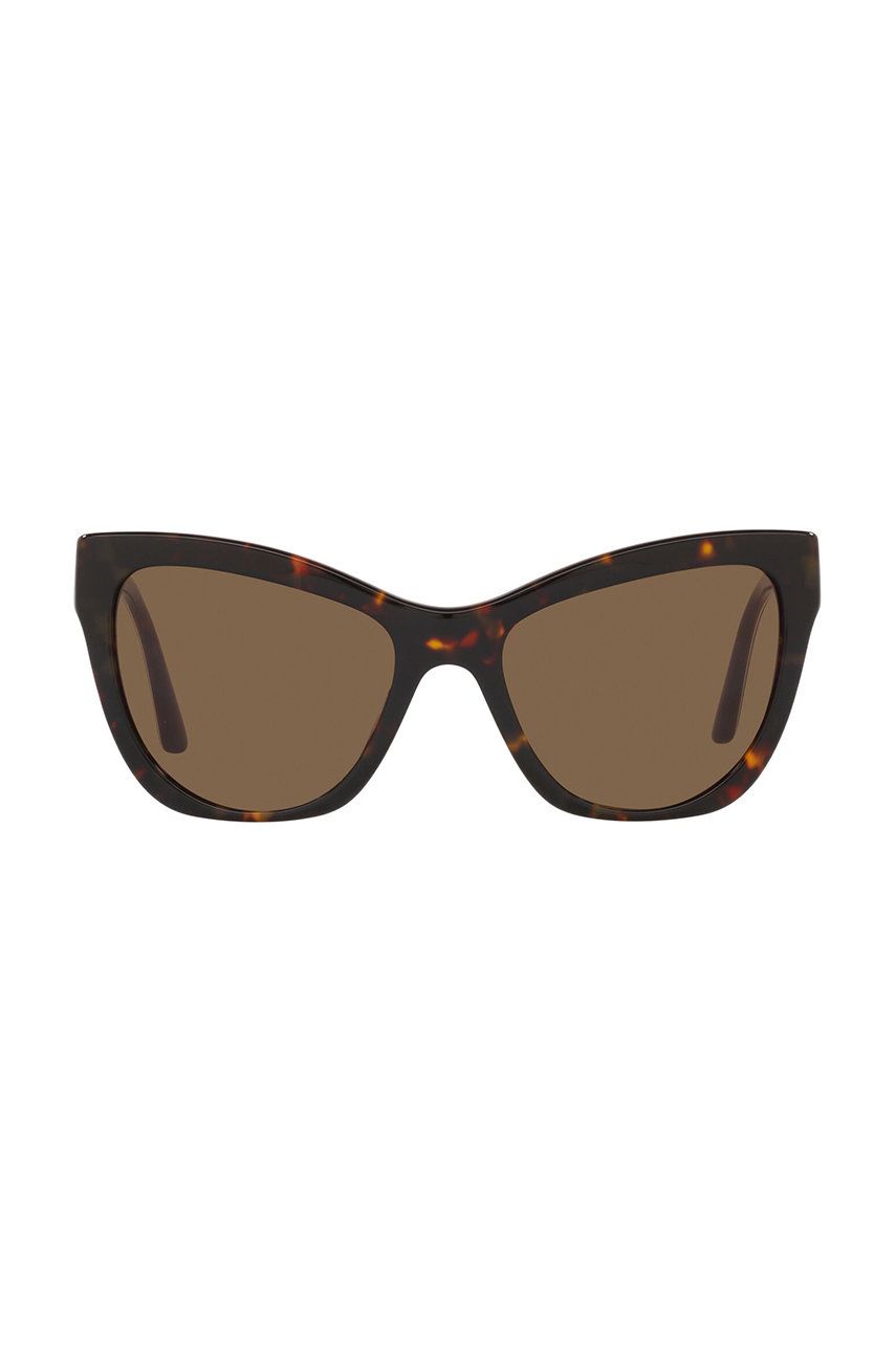 Versace okulary przeciwsłoneczne damskie kolor brązowy