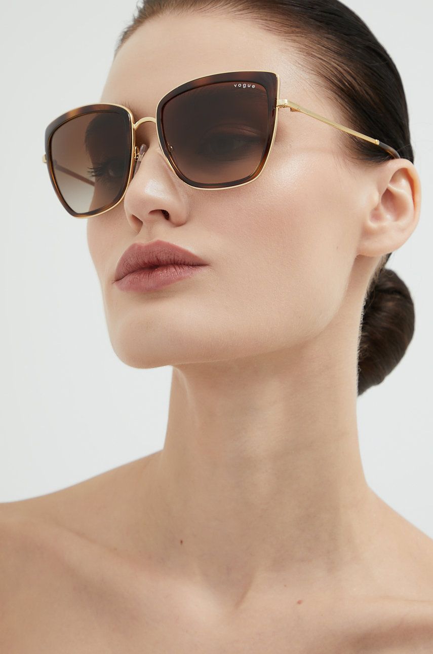 Okulary przeciwsłoneczne damskie kolor brązowy