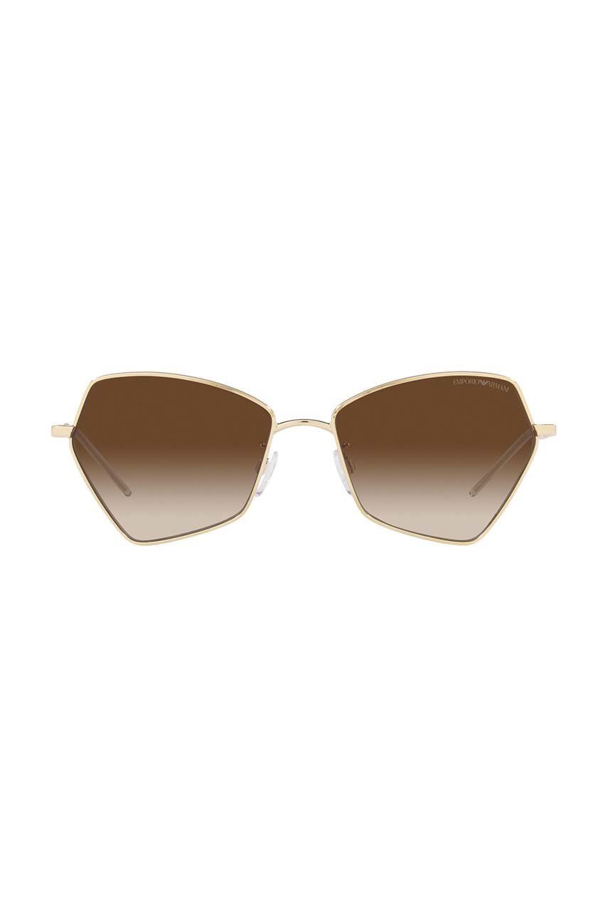 Emporio Armani okulary przeciwsłoneczne 0EA2127 damskie kolor brązowy