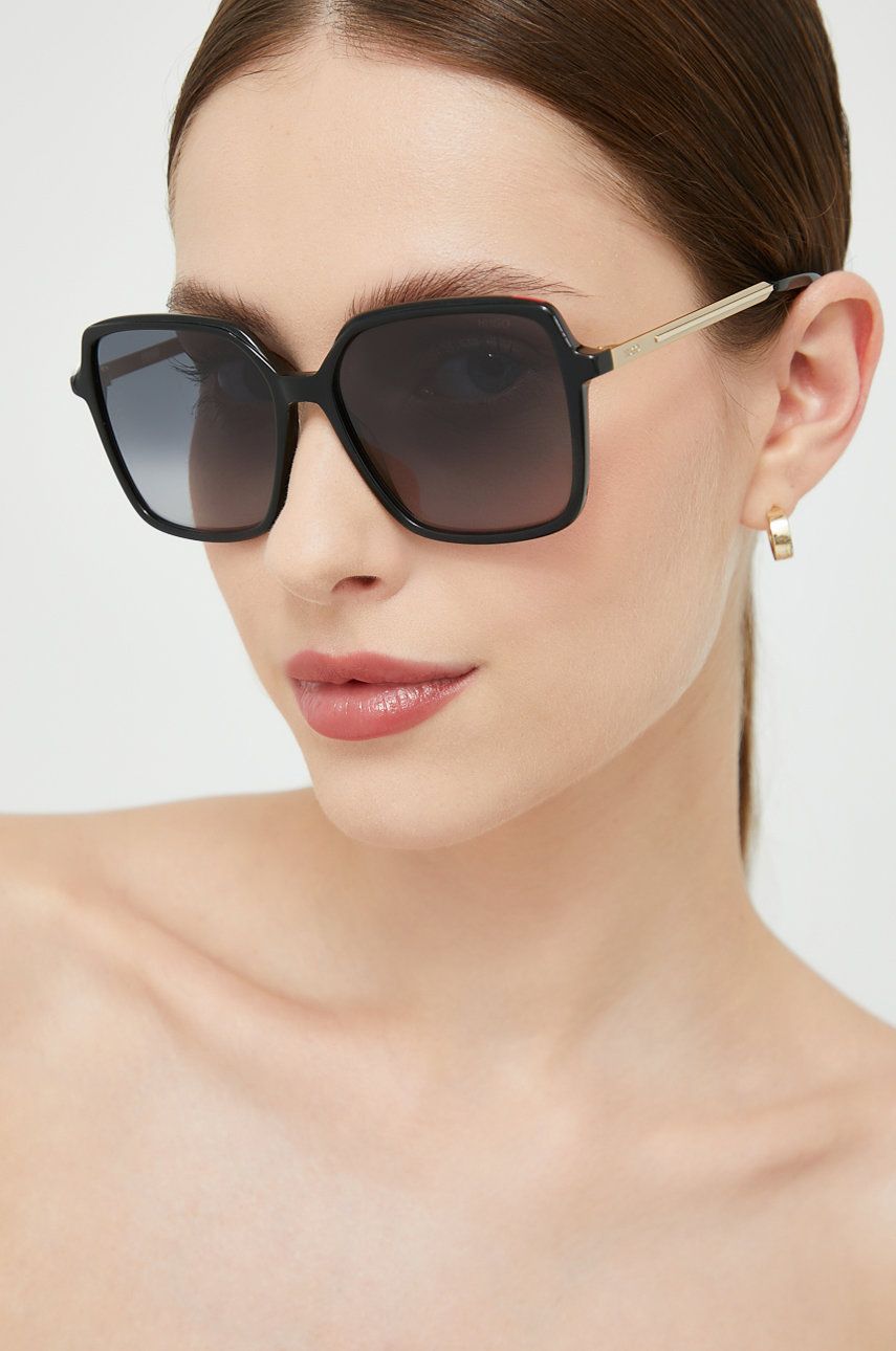 HUGO okulary przeciwsłoneczne damskie kolor czarny