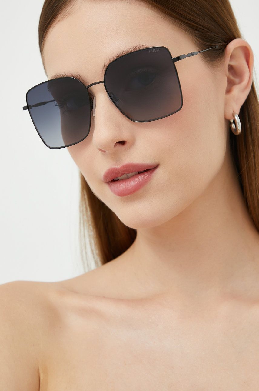 HUGO ochelari de soare femei, culoarea negru Accesorii imagine noua